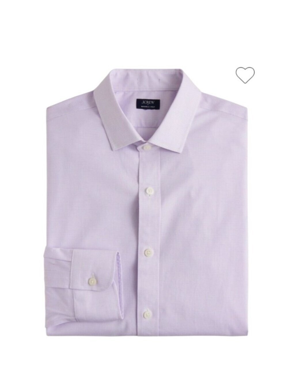 J Crew Mens Wrinkle Free Dress Shirt~ Size S 14-14.5~Lilac Petal Slim NWT L9 34